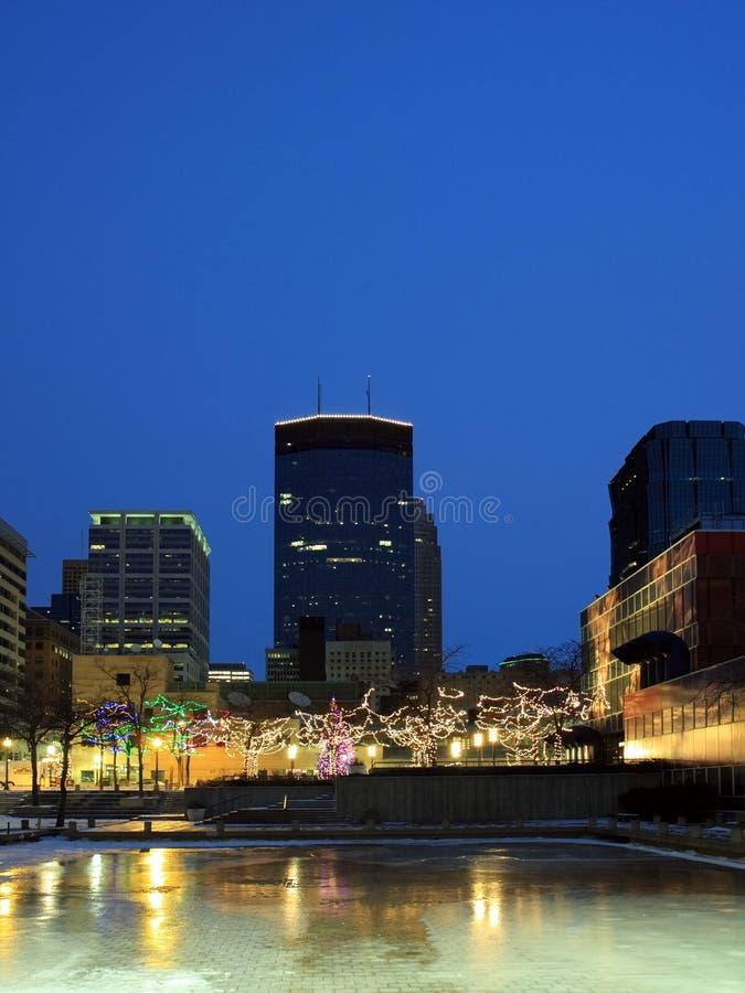 Christmas Lights in Minneapolis Stock Photo Image of light, winter