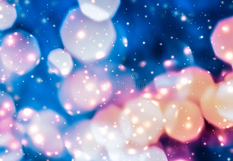 Magic sparkling shiny glitter and glowing snow, luxury winter holiday background