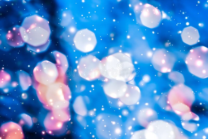Magic sparkling shiny glitter and glowing snow, luxury winter holiday background