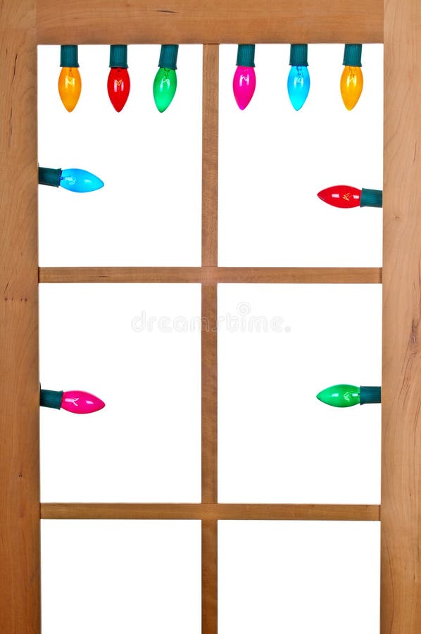 Christmas Lights in the Window Stock Photo Image of illuminate, bulb