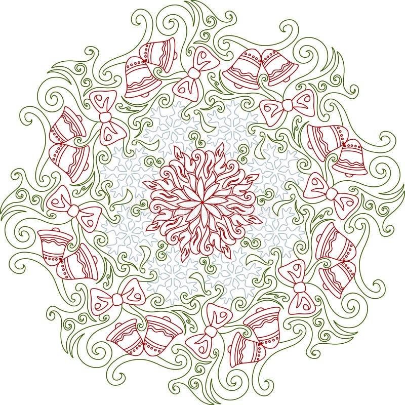 Download Christmas Mandala Decoration Stock Vector - Illustration ...