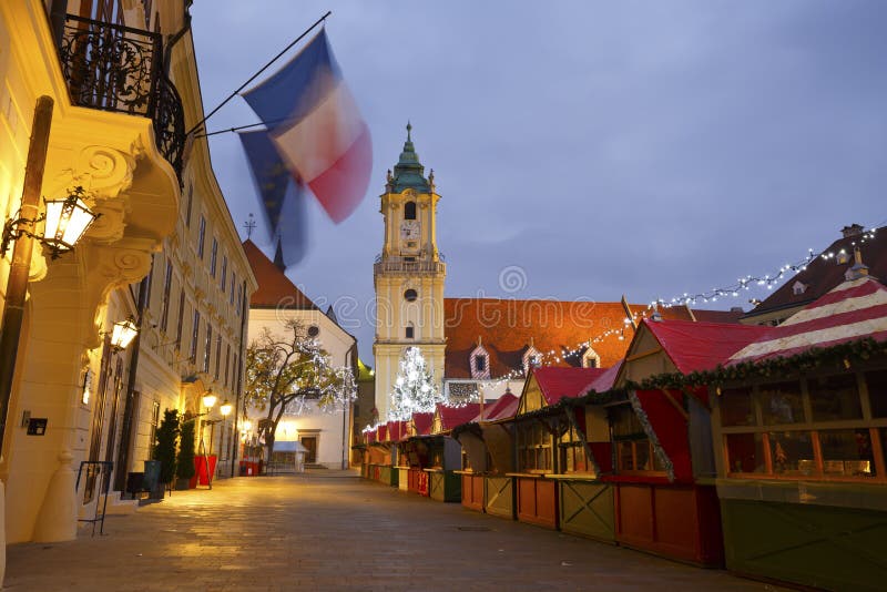 Christmas market in Bratislava.