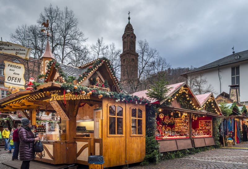 Christmas Market in Heidelberg, Germany Editorial Photo Image of