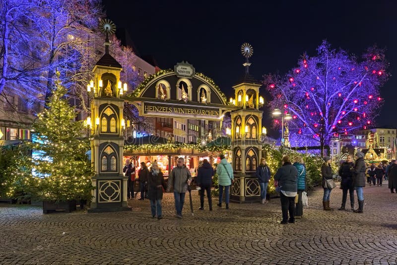 Christmas Market in the Old Town of Cologne, Germany Editorial ...