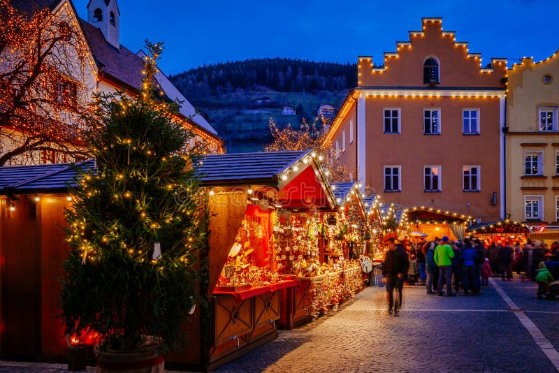 Christmas Market in Vipiteno, Sterzing, Bolzano, Trentino Alto Adige, Italy