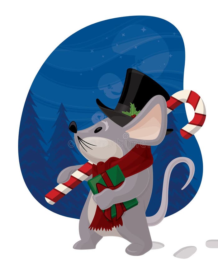 Christmas Mouse vector illustration Christmas Mouse vector illustration