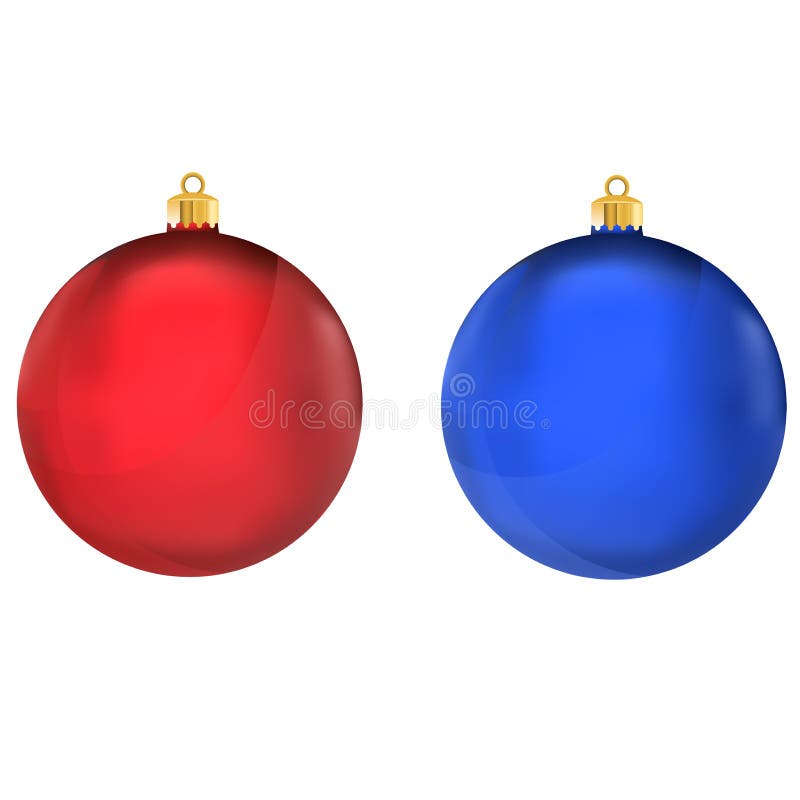 Christmas Multicolor Balls on White Background Stock Vector
