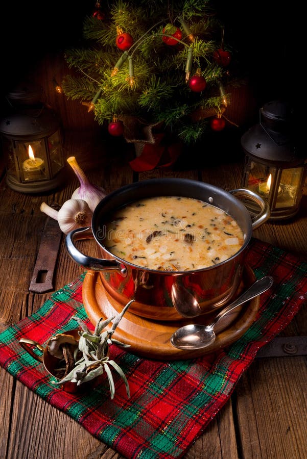 Christmas Mushroom Soup of Polish Style Stock Image - Image of gourmet ...