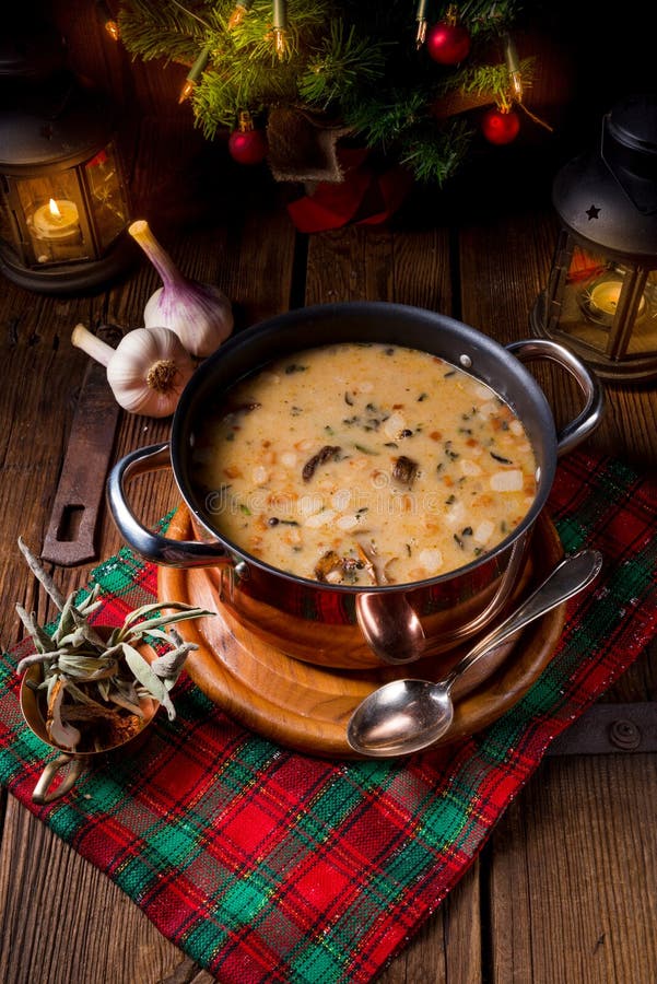Christmas Mushroom Soup of Polish Style Stock Image - Image of dish ...