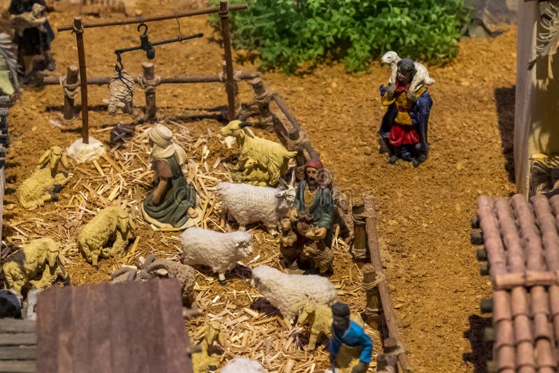 Christmas Nativity Scene Exhibition Editorial Image Image of manger, gospels 268194715