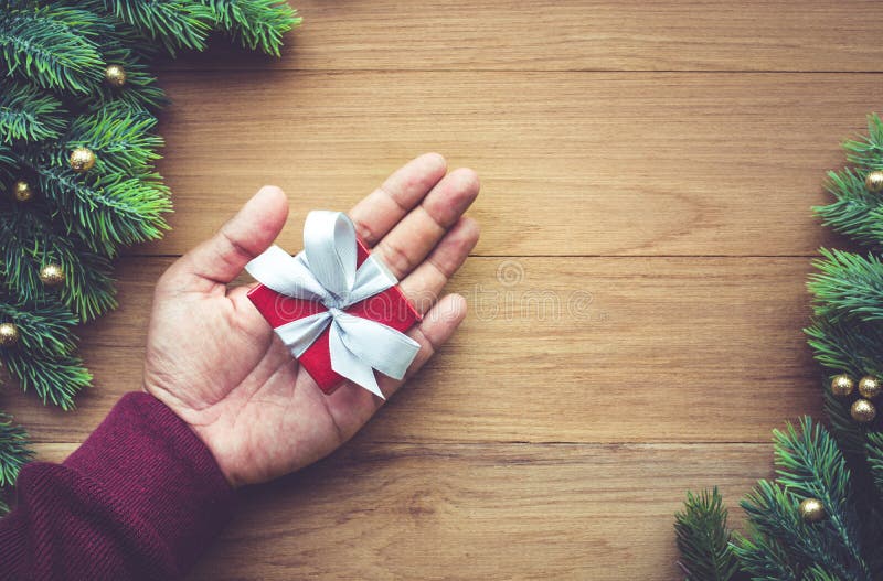 Christmas,new year celebration concepts with human hand holding gift box presents stock image Christmas,new year celebration concepts with human hand holding gift box presents stock image