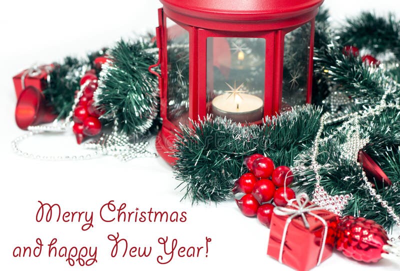 Christmas and New Year Decorations isolated