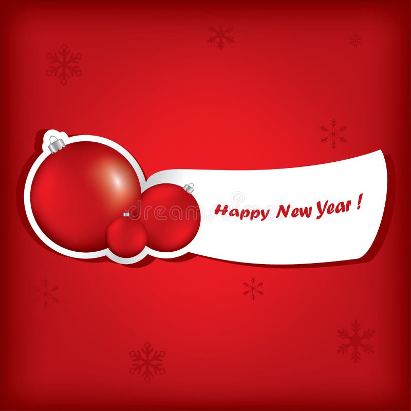 Christmas , New Year greeting traditional red card
