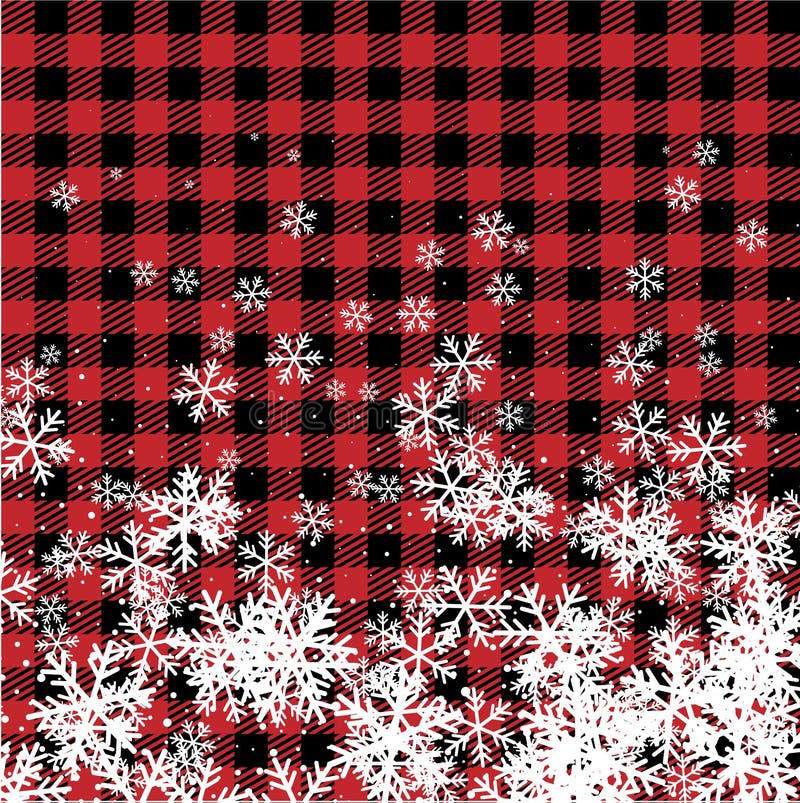 Christmas And New Year Pattern At Buffalo Plaid. Festive Background For