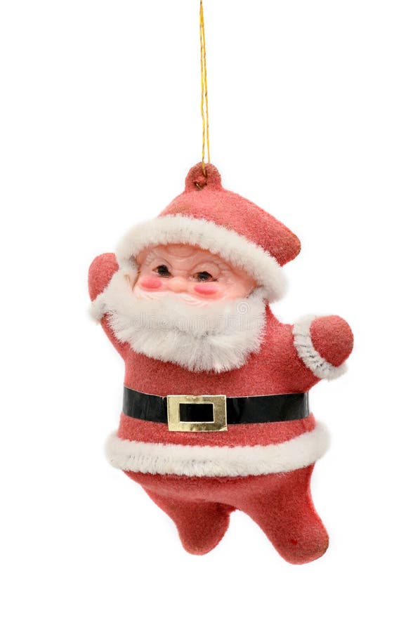 Christmas and New Year`s Santa Claus on white background. Red.Retro toy stock image Christmas and New Year`s Santa Claus on white background. Red.Retro toy stock image
