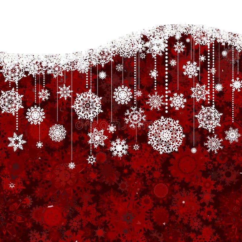 Christmas New Year s white pattern on red. EPS 8