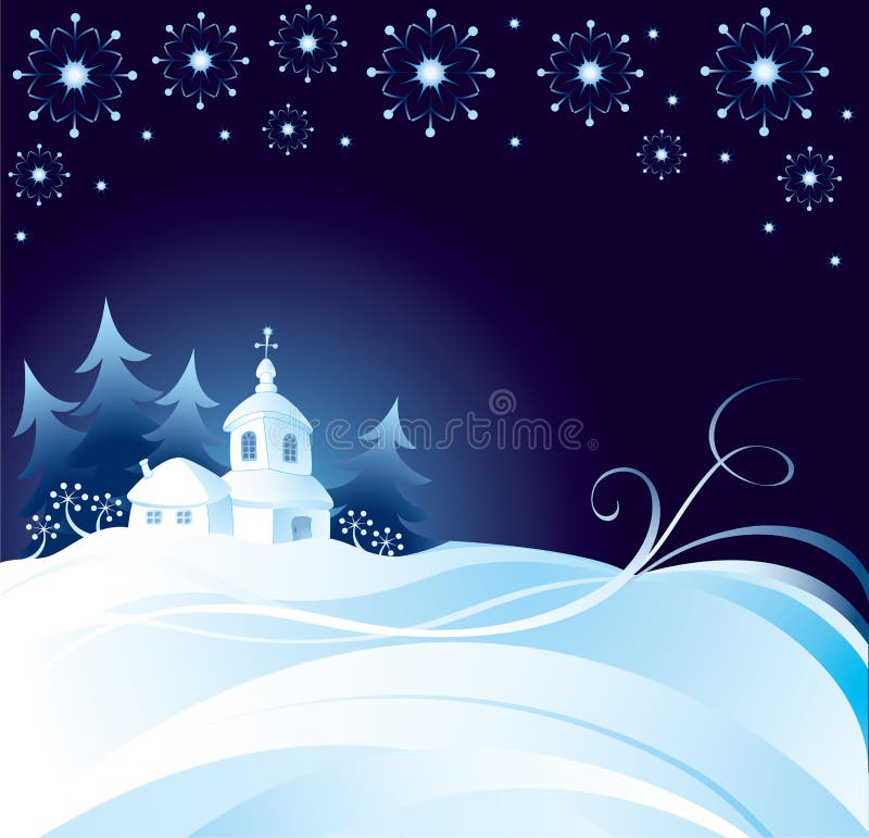 Christmas night background stock illustration