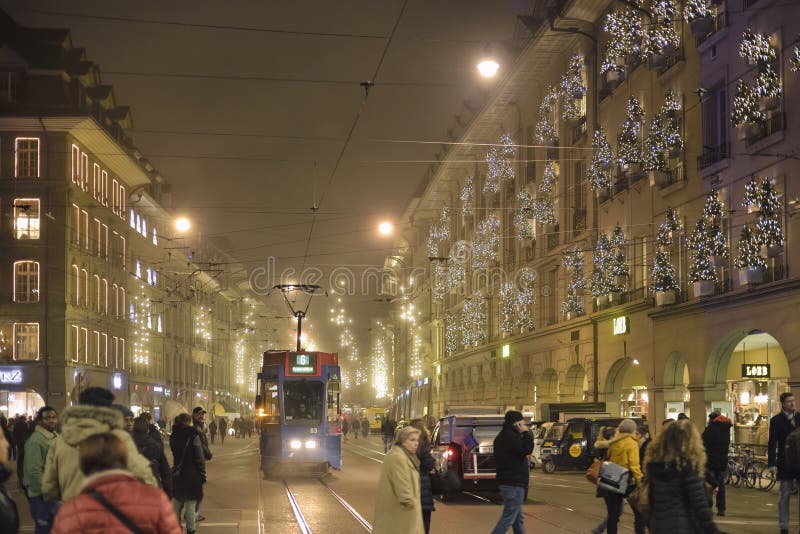 Christmas night in Bern. Schweiz