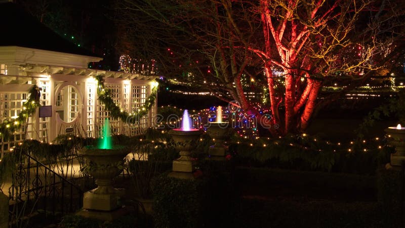  Christmas  Night In Butchart Gardens Victoria  BC  Canada  