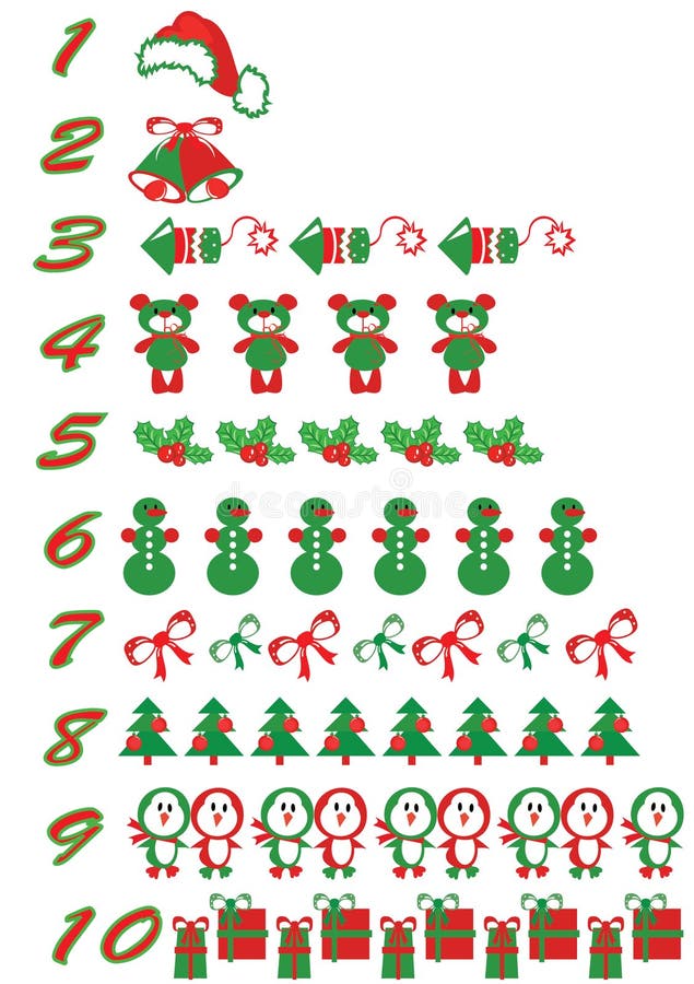 Christmas numbers set