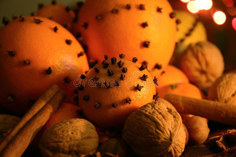 Christmas orange with cloves