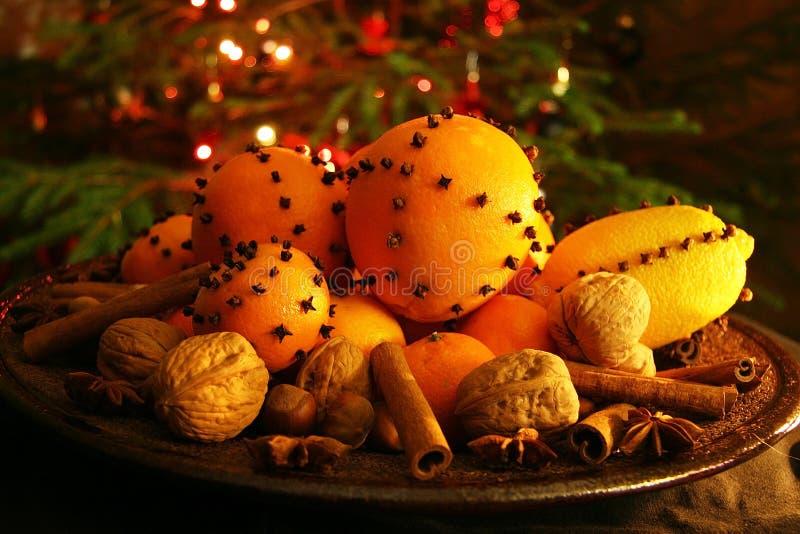 Christmas orange with cloves