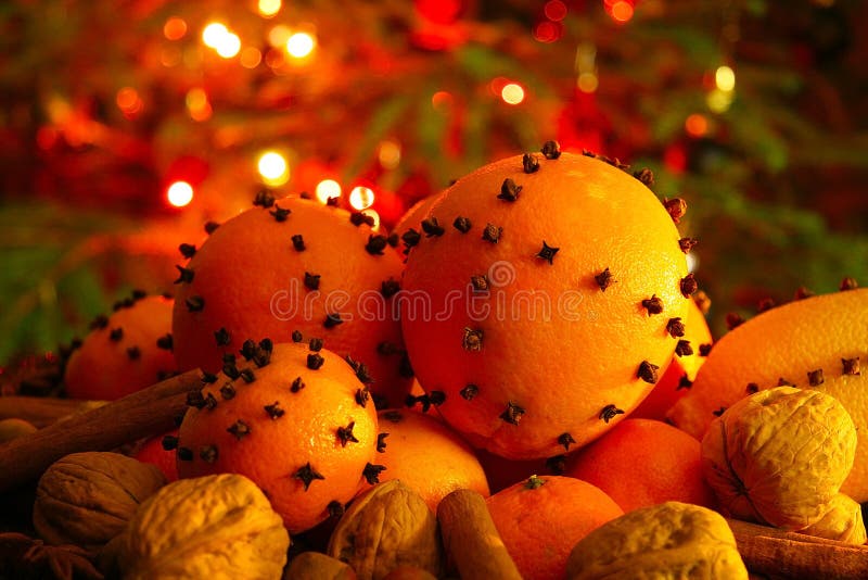 Christmas orange with cloves