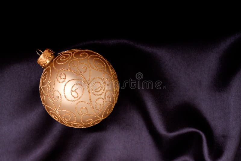 Christmas Ornament on Black Satin Stock Image Image of decoration