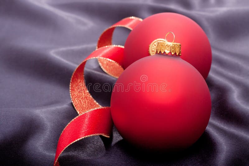 Christmas Ornament on Black Satin Stock Photo Image of shiny, satin