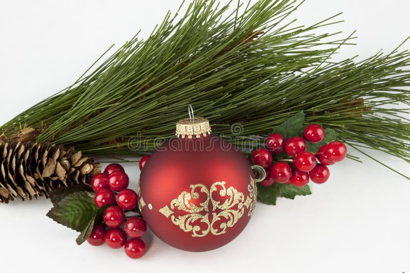 Christmas Ornament Still Life Stock Photo - Image of christmas, holly ...