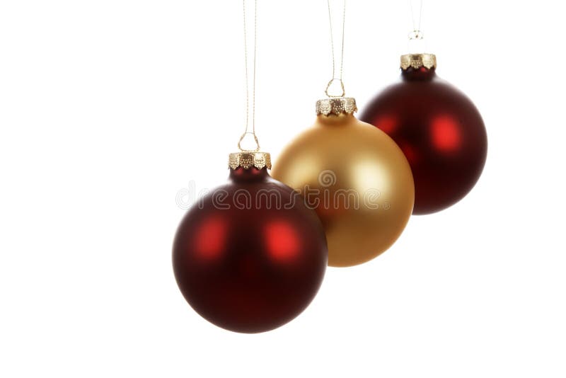 Orange Christmas Tree Balls Orange Weihnachtskugeln Stock Photo