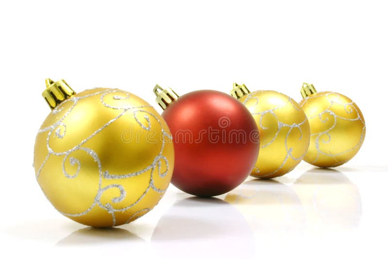 Orange Christmas Tree Balls Orange Weihnachtskugeln Stock Photo Image of bauble, christmas