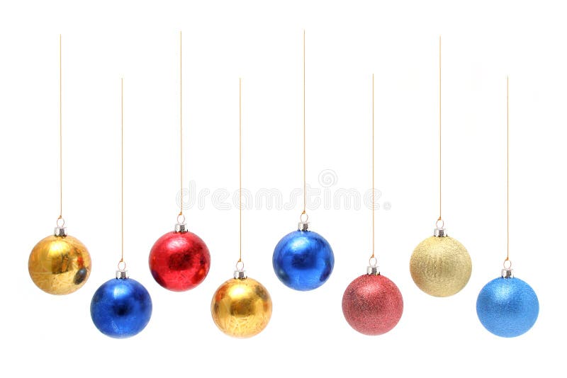 Christmas ornaments in the form of glass spheres