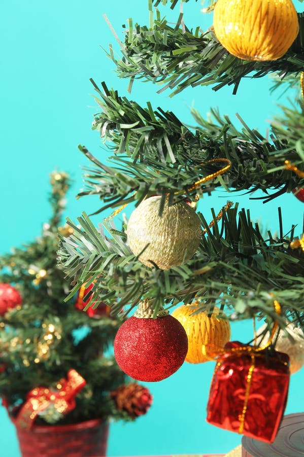 Blue Christmas Tree Ornaments Blue Background Series 2 Stock Photos Free & RoyaltyFree Stock