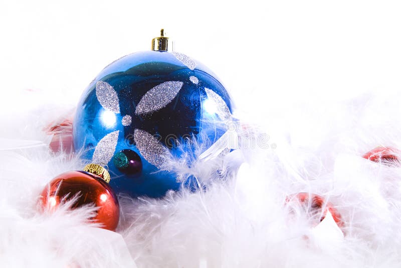 Christmas Ornaments with White Space Stock Photo - Image of fluffy