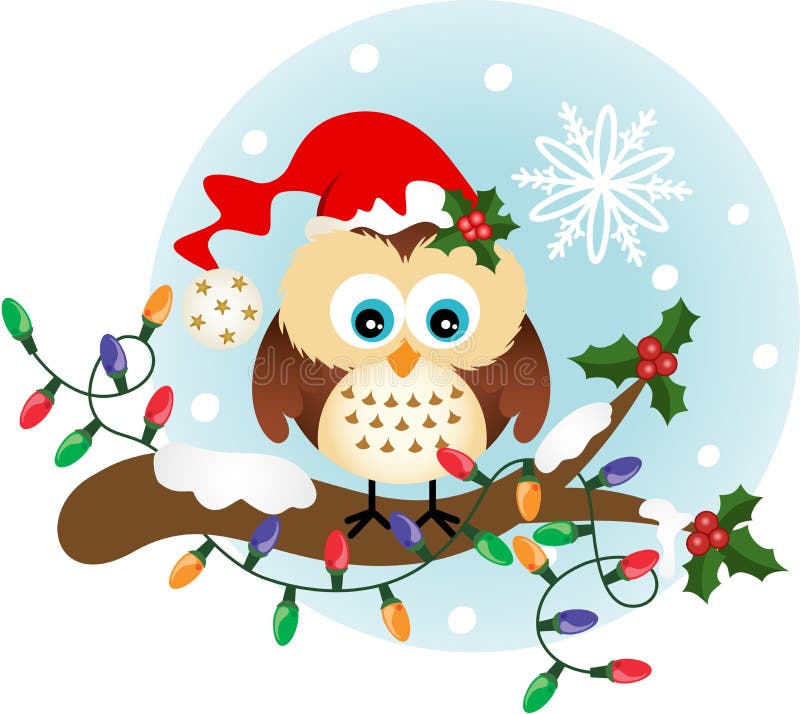 christmas tree owl clip art