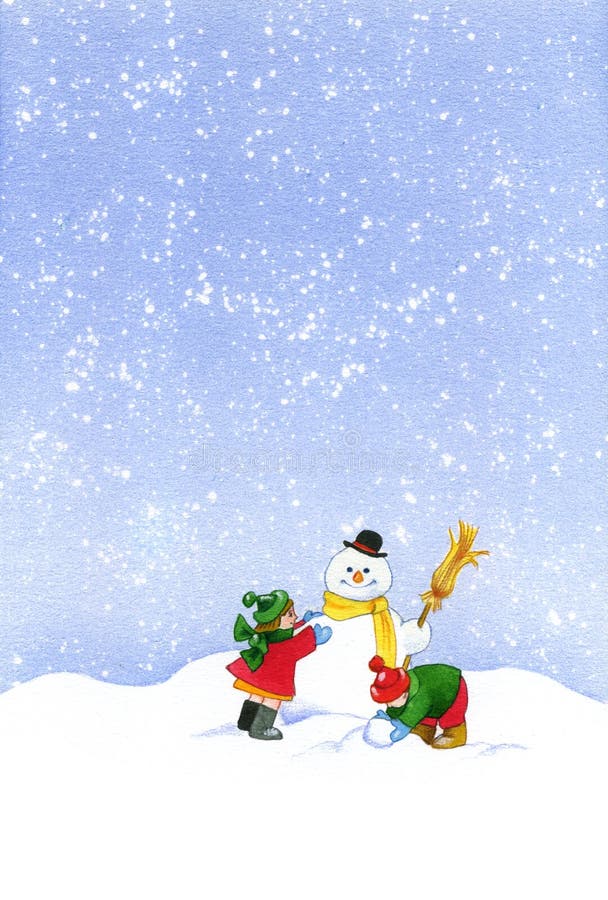 Christmas-painting3 stock de ilustración Christmas-painting3 stock de ilustración