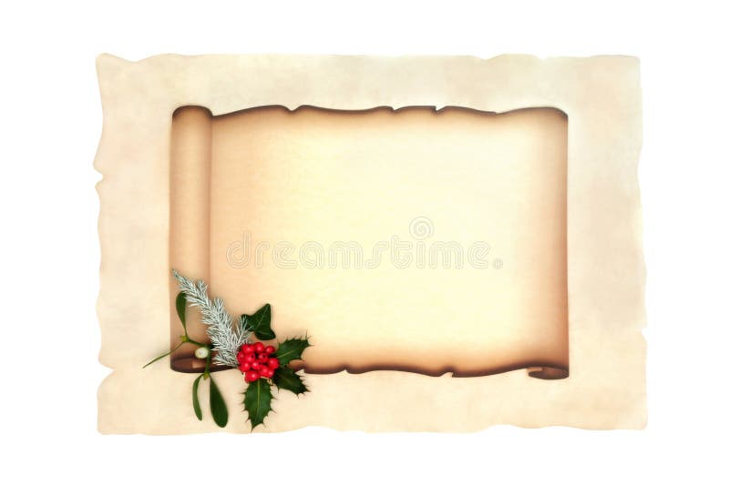 Christmas Parchment Letter stock photo. Image of space - 42225334