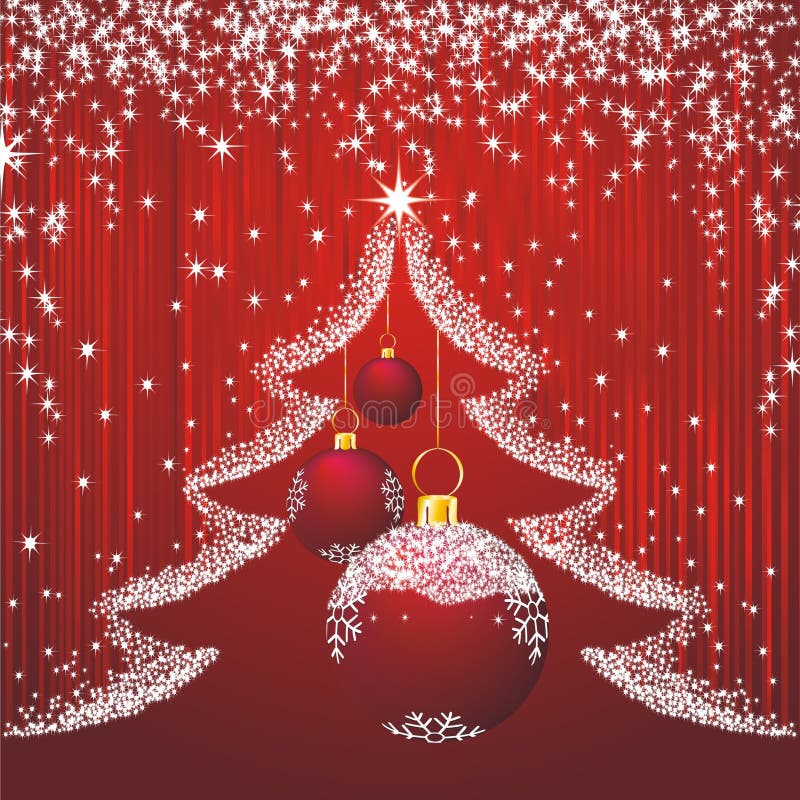 Christmas pattern with fir in red