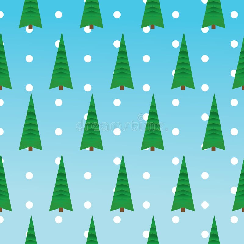 Christmas Pattern Green Trees Stock Vector - Illustration of simple ...