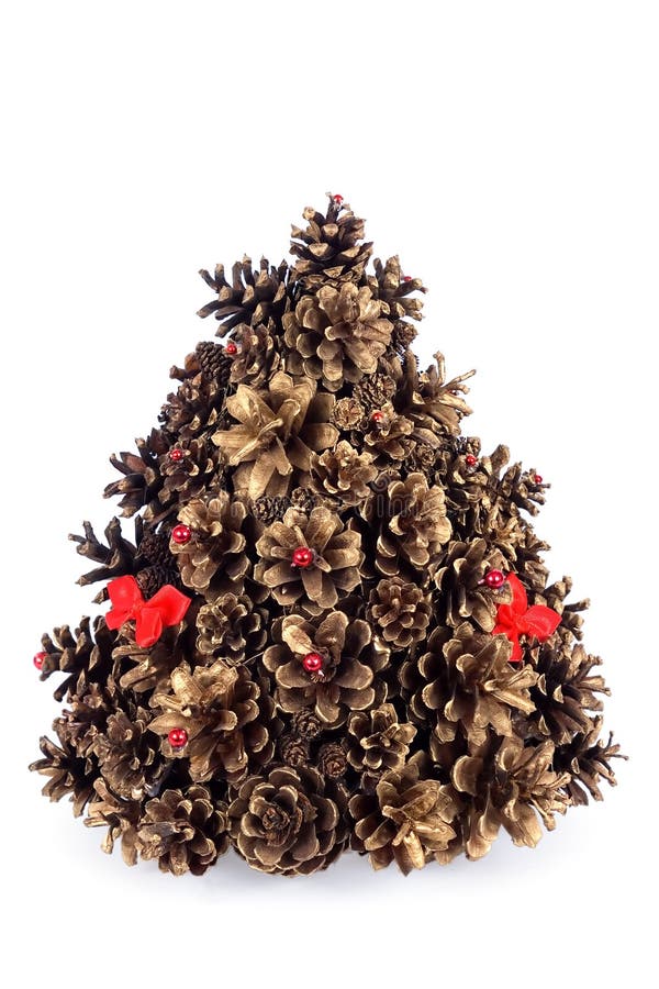 Christmas pine tree stock photo. Image of white, cone 3585848