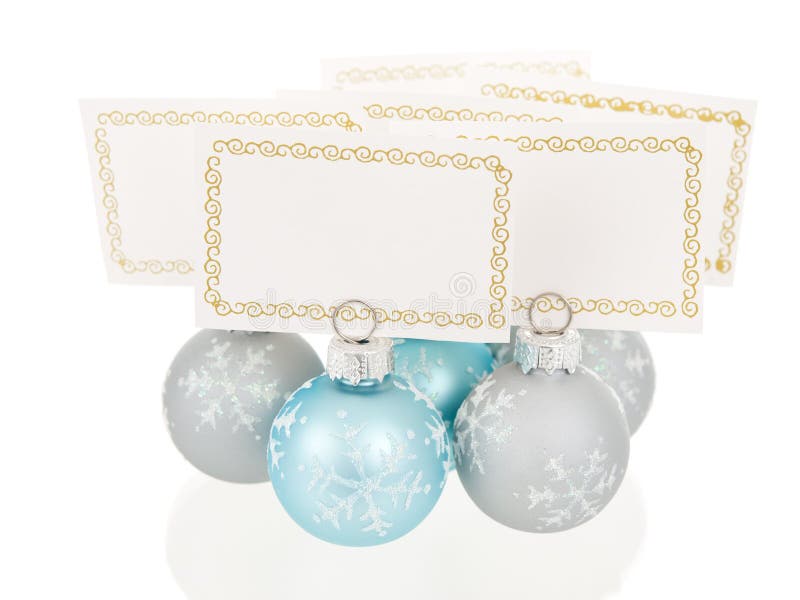 Christmas Place Cards Holders Group View Stock Image Image of