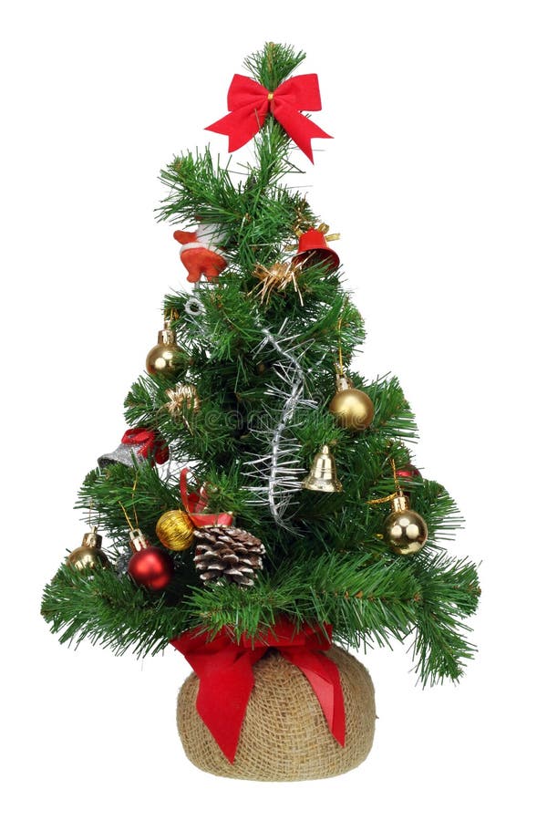 Christmas plastic fir tree isolated