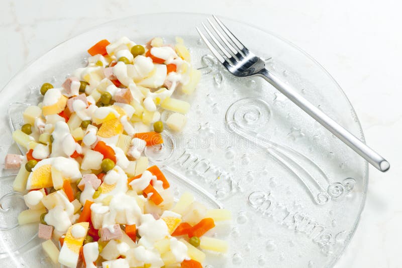 Christmas potato salad royalty free stock image