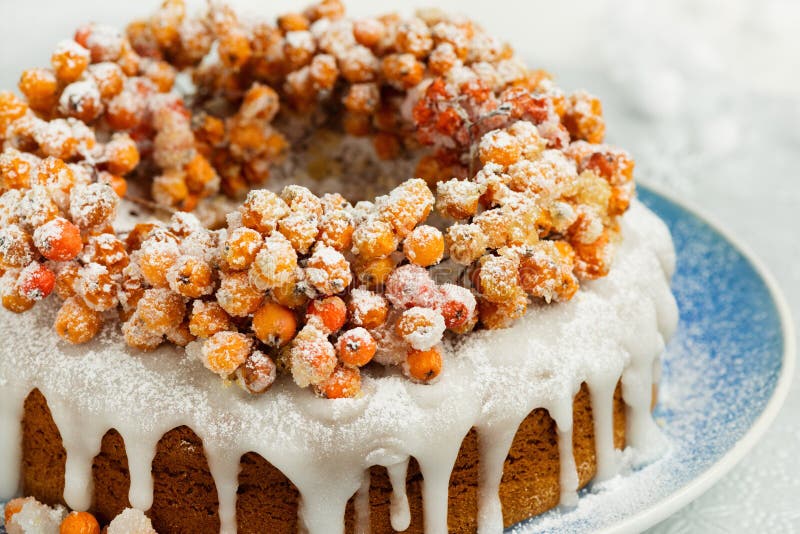 Christmas pound cake with candied fruits of Rowan