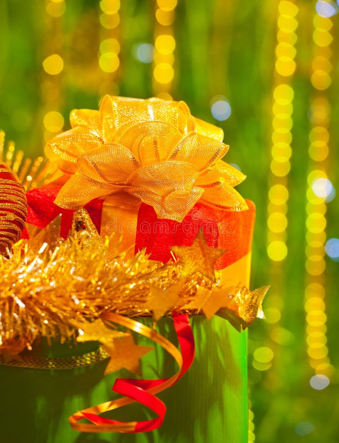 Christmas present stock image. Image of birthday, lights - 28248219