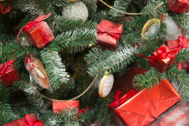 Christmas presents stock image. Image of ornament, ribbon - 36316397