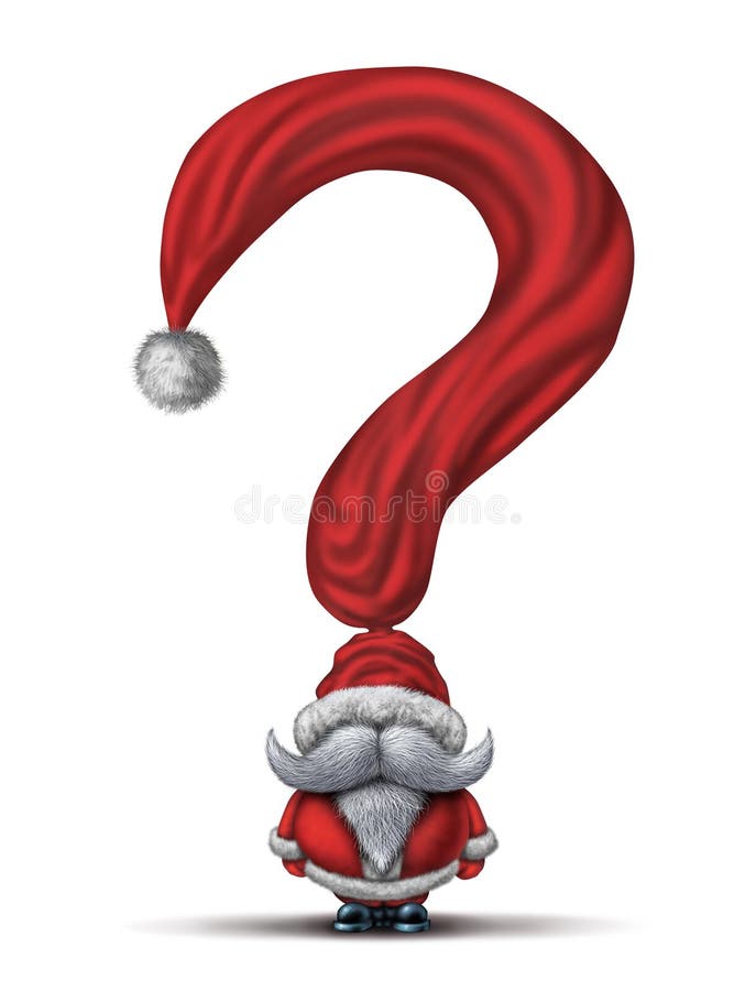 Christmas Question stock illustration. Illustration of