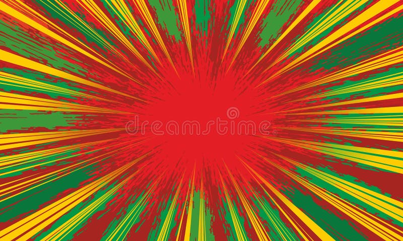 'christmas ragged grunge Exploge Starburst abstrakt islagsbakgrund i rött grönt och guld med manga-matriser' stock illustrationer