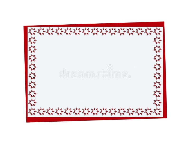 Christmas red card with snowflakes and christmas openwork